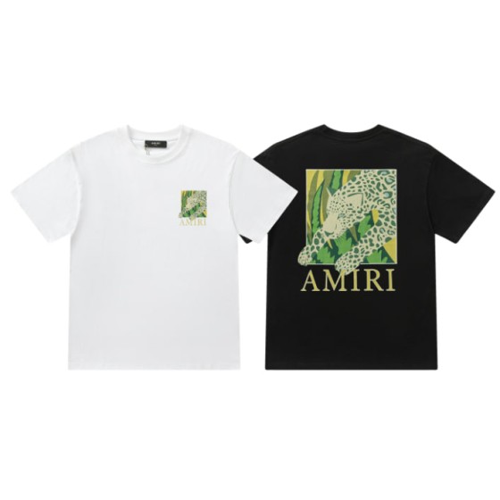AMIRI Leopard Print Logo T-Shirt